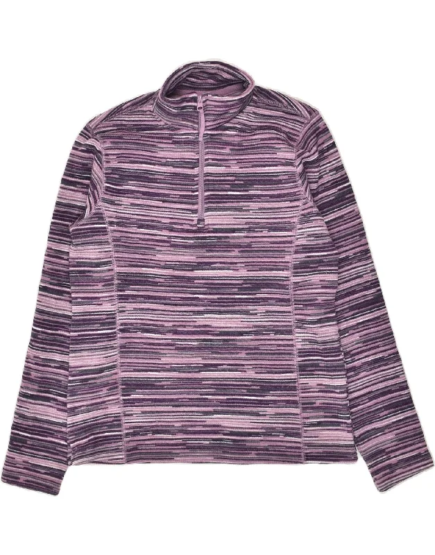 MOUNTAIN WAREHOUSE Womens Full Zip Fleece Jumper UK 14 Large Purple