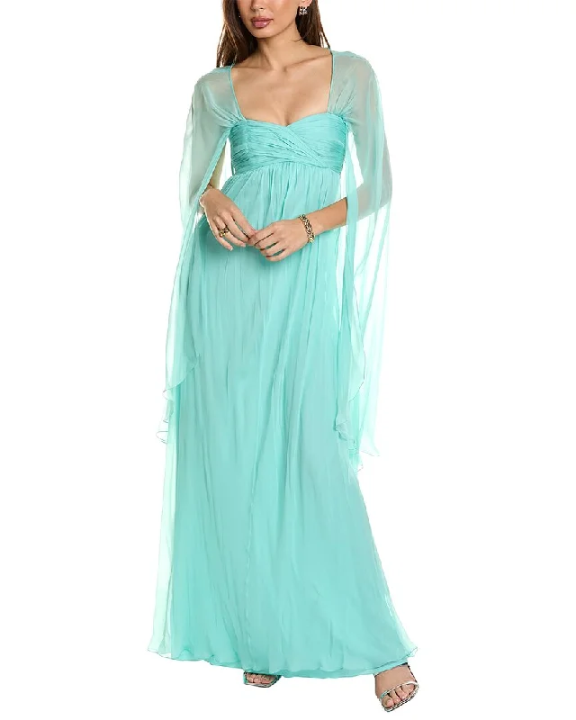 Mega Sale Alberta Ferretti Empire-Waist Silk Gown