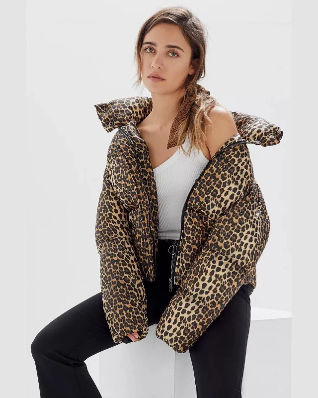 "Paula" Leopard Puffer Coat