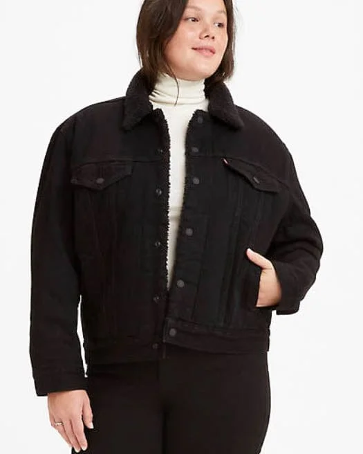 "Ex-Boyfriend Trucker" Sherpa Jacket