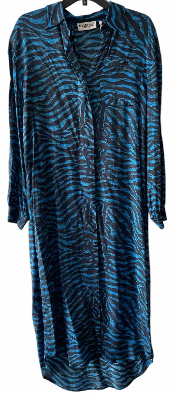 Shop and Save Essentiel Antwerp Blue and Black Size 38 Dress