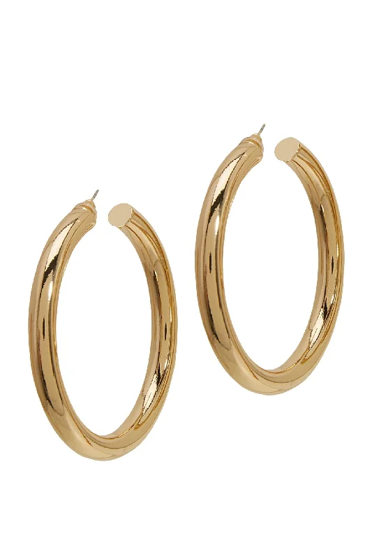 Fantastic Offers Thick Statement Hoop Earrings Gold