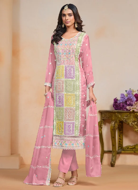 Don’t Miss Out Light Pink Multi Embroidery Festival Salwar Suit
