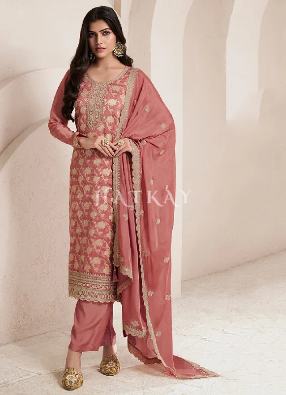 Mega Sale Soft Peach Pakistani Style Suit