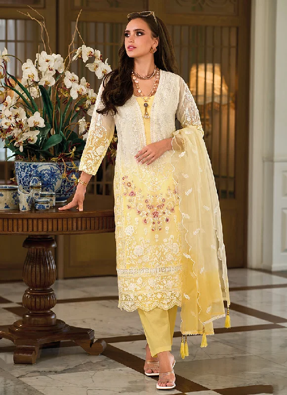 Sneak Peek Sale Light Yellow Multi Embroidery Traditional Salwar Suit