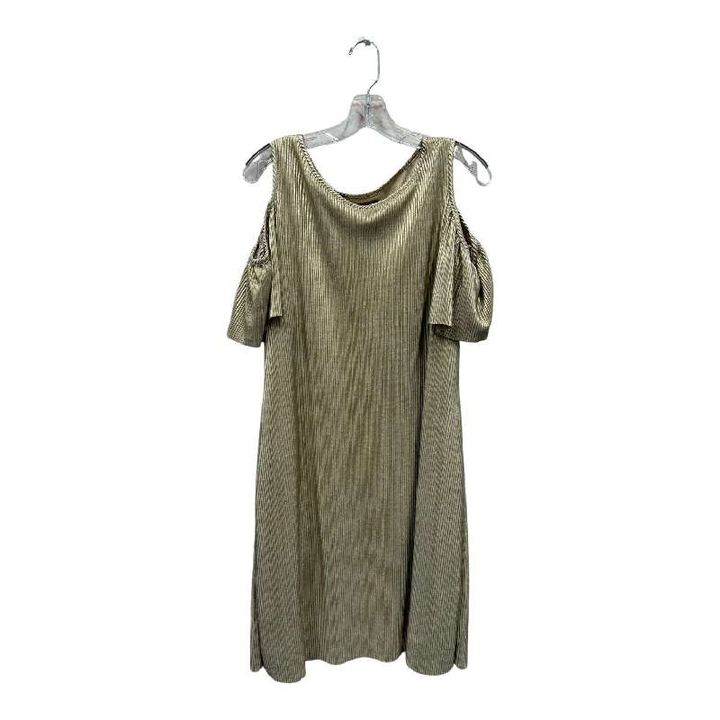 Bargain Prices Dress Casual Midi By Roz And Ali In Gold, Size:Xl