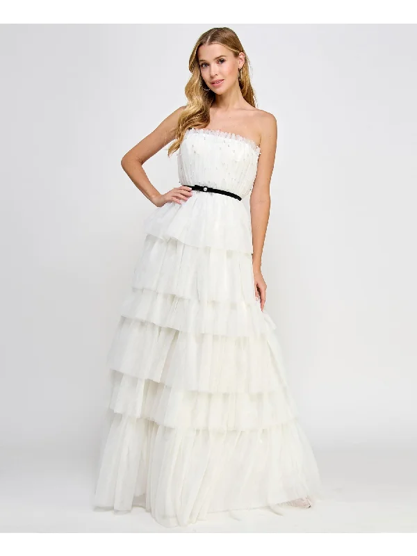 Fantastic Offers SAY YES TO THE PROM Womens Zippered Sleeveless Strapless Full-Length Formal Gown Dress Fantastic Offers SAY YES TO THE PROM Womens Zippered Sleeveless Strapless Full-Length Formal Gown Dress
