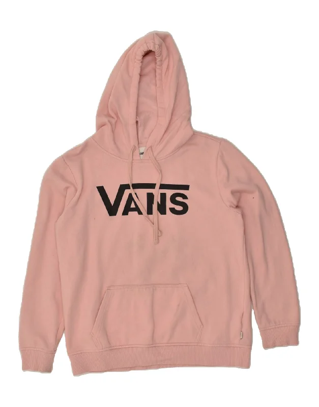 VANS Womens Graphic Hoodie Jumper UK 10 Small Pink Cotton