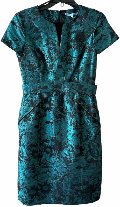 Limited Availability Antonio Melani Metallic Blue and Black Size 4 Dress