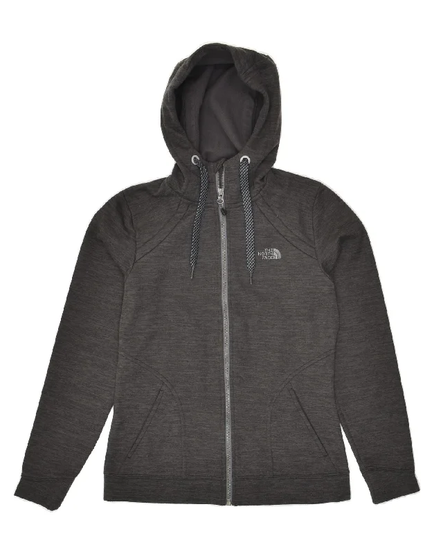 THE NORTH FACE Womens Zip Hoodie Sweater UK 10 Small Grey Polyester