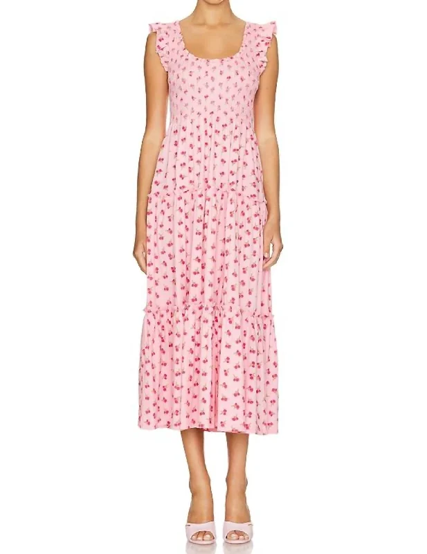 One-DAY Sale Chesie Dress In Cherry Pink
