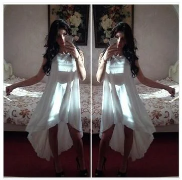 Don’t Miss Out Solid Color Chiffon Sexy Sleeveless Irregular Scoop Dress