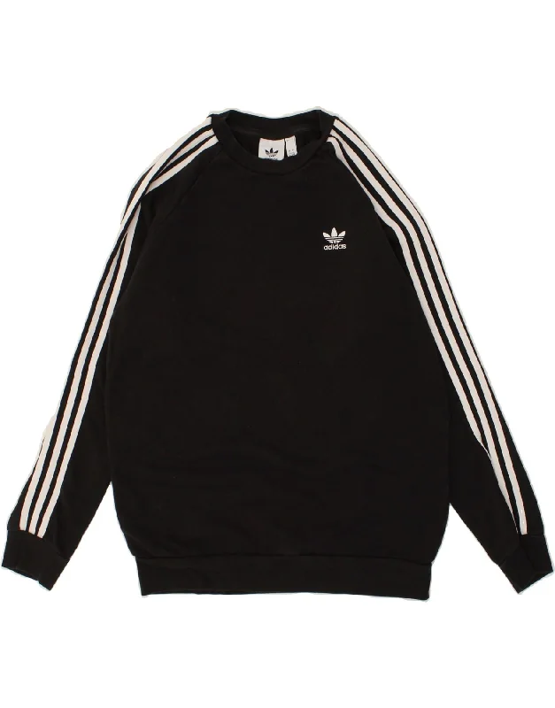 ADIDAS Womens Sweatshirt Jumper UK 10 Small Black Cotton