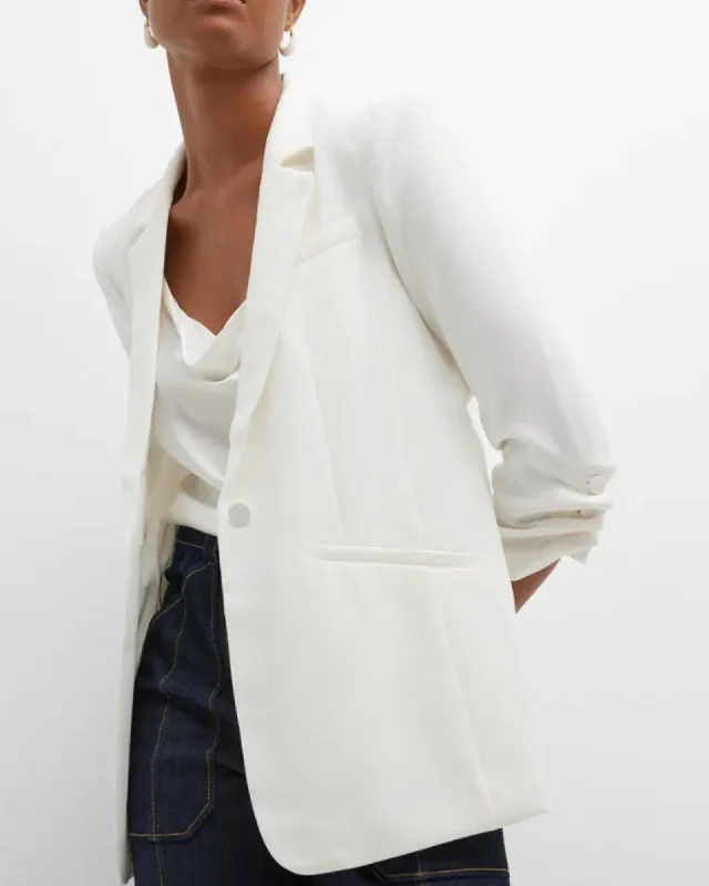 "Khloe Crepe Ruched" Blazer