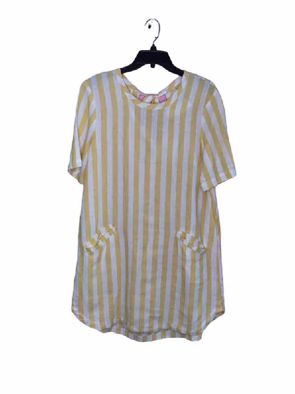 Steals and Deals Birds of Paradis Yellow and white Size M Dress