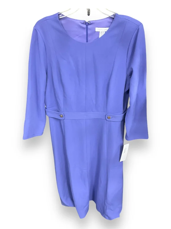 Blowout Sale Dress Casual Midi By London Times In Purple, Size: Xl