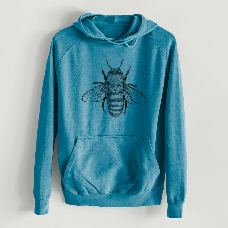 Apis Mellifera - Honey Bee  - Mid-Weight Unisex Vintage 100% Cotton Hoodie