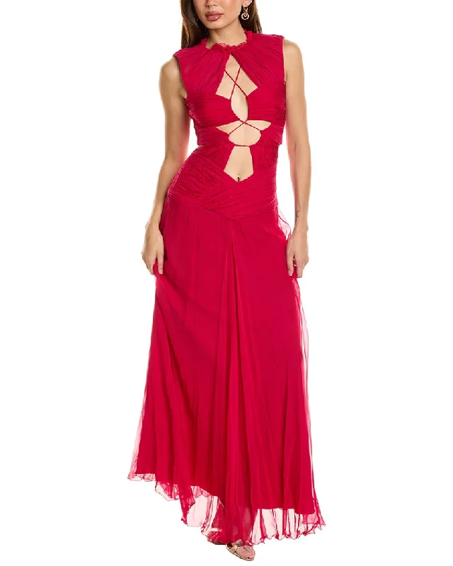 Bargain Bin Alberta Ferretti Silk Chiffon Gown