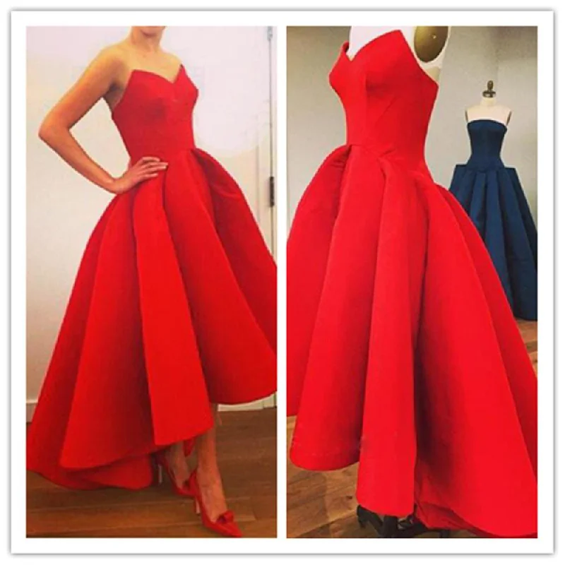 Year-End Clearance Pure Color Irregular Starpless Long Prom Party Dress