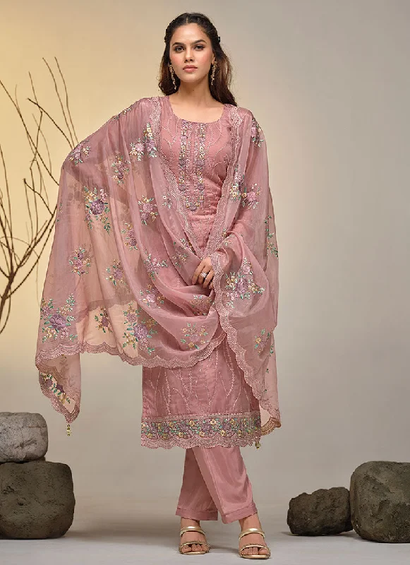 Early Access Rose Pink Multi Embroidery Pakistani Salwar Kameez Suit