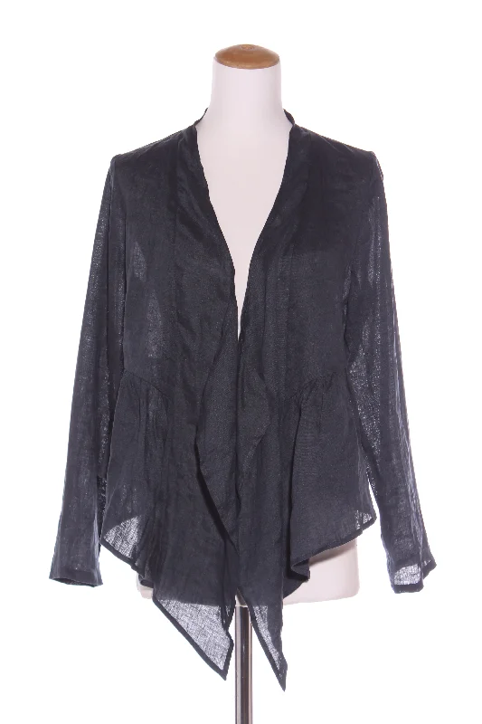 EB & IVE - Ruffle trim linen crop jacket! 10-12