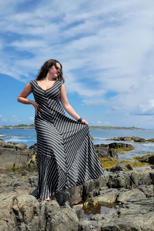 Online Specials GLEAM bias vneck gown