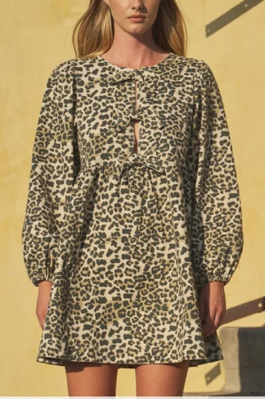 Limited Availability Two Sides Leopard Dress