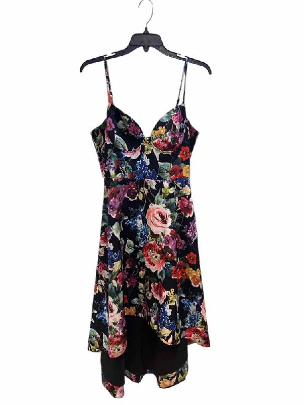 Deal Explosion Aidan Mattox Black Multi Size 6 Dress