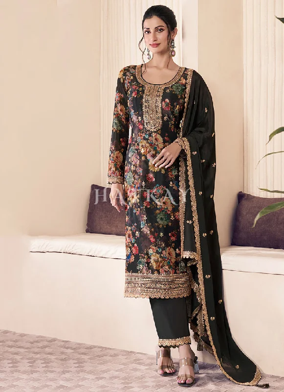 Special Price Black Printed Pakistani Suit