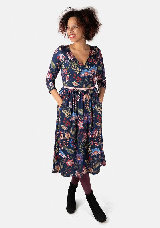Referral Discount Munira Nordic Paisley Print Midi Dress