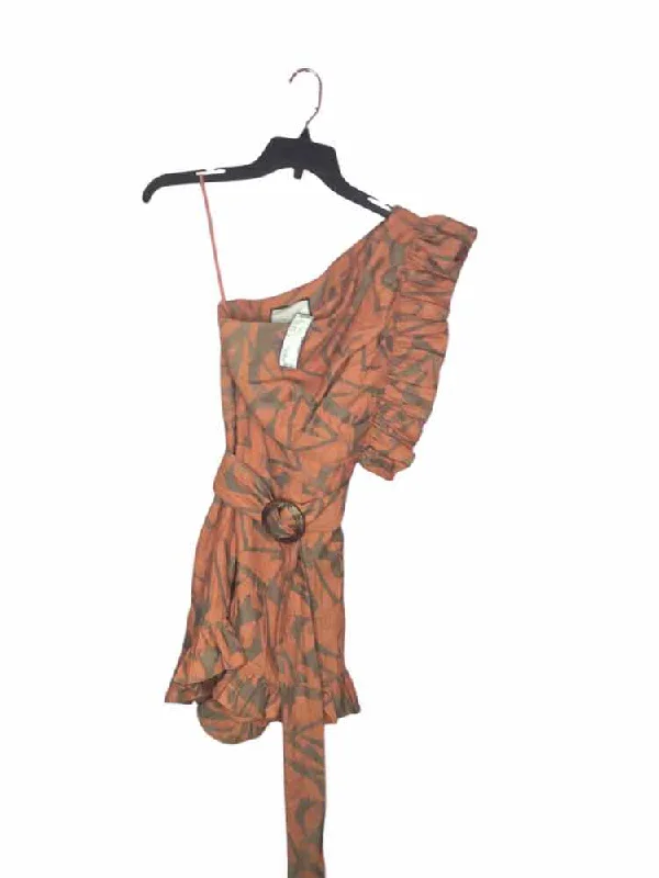 Closeout Alexis orange and brown Size M Romper