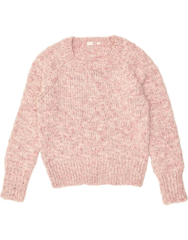 GAP Womens Crew Neck Jumper Sweater UK 16 Large Pink Acrylic