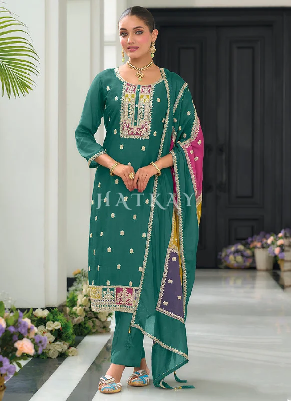 Price Cut Green Salwar Kameez Suit