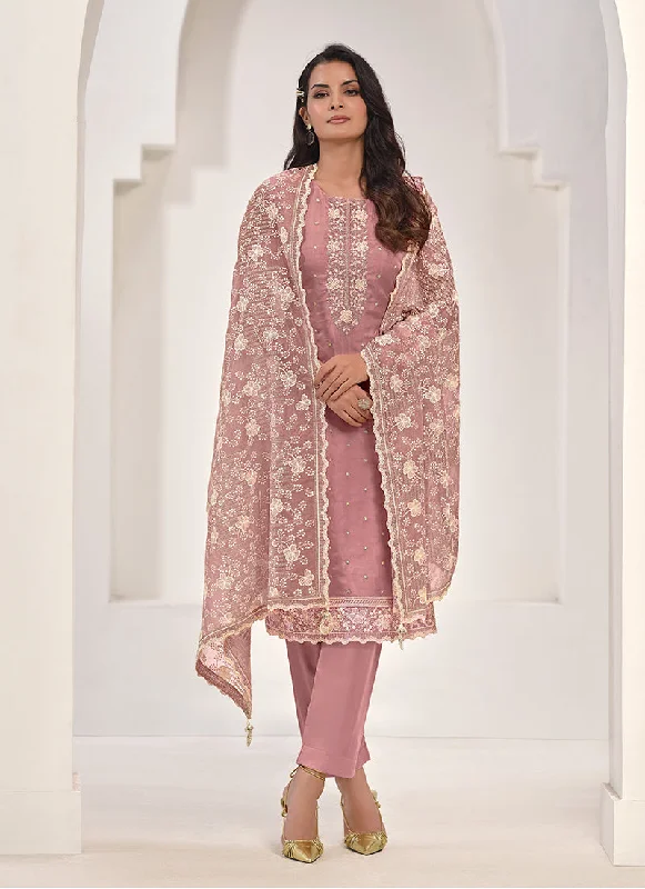 Today’s Deal Blush Pink Embroidery Pakistani Salwar Kameez Suit
