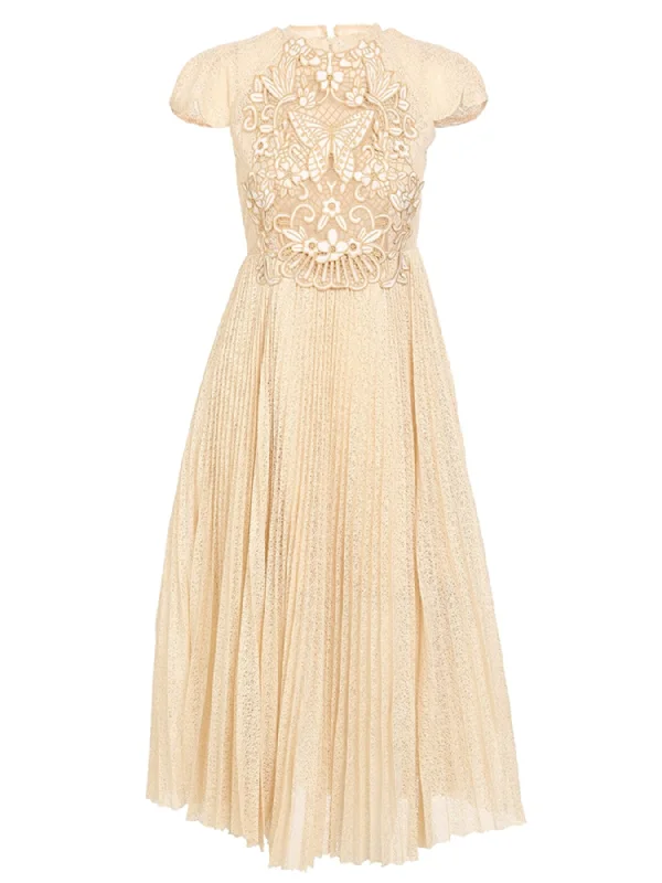 Price Drop Beulah Lainey Lace Dress In Natural