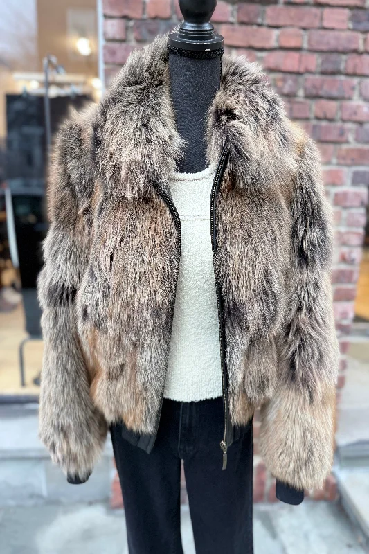 INOCHI Real Fox Fur Jacket / M