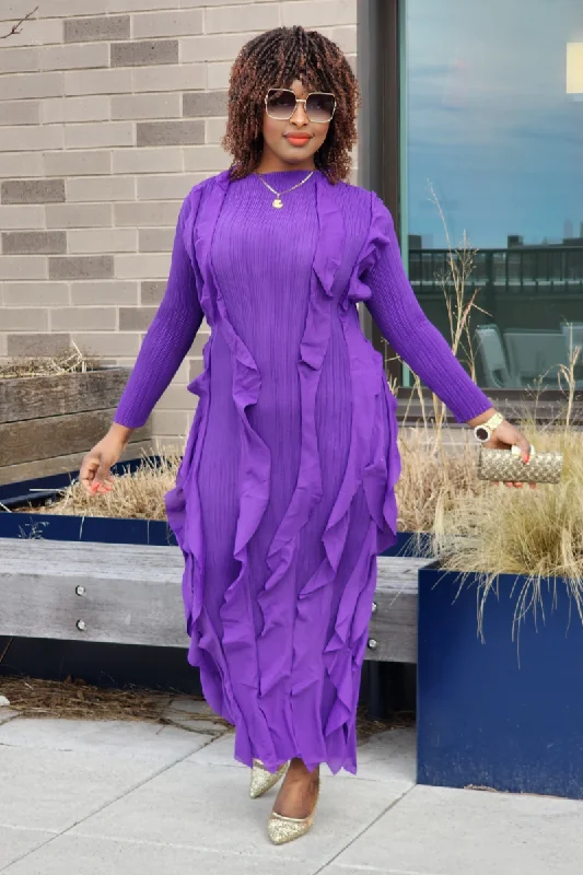 Limited Availability ELEGANCE PARTY DRESS /PURPLE