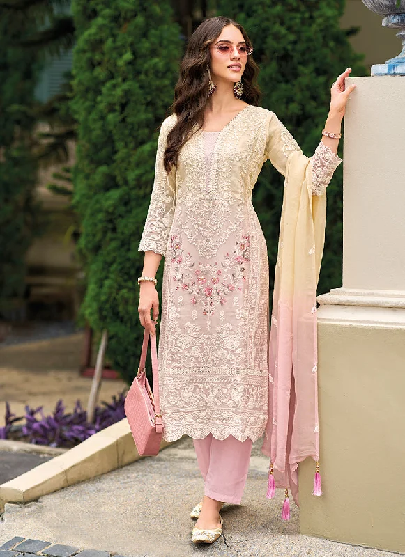 Referral Discount Light Pink Multi Embroidery Traditional Salwar Suit